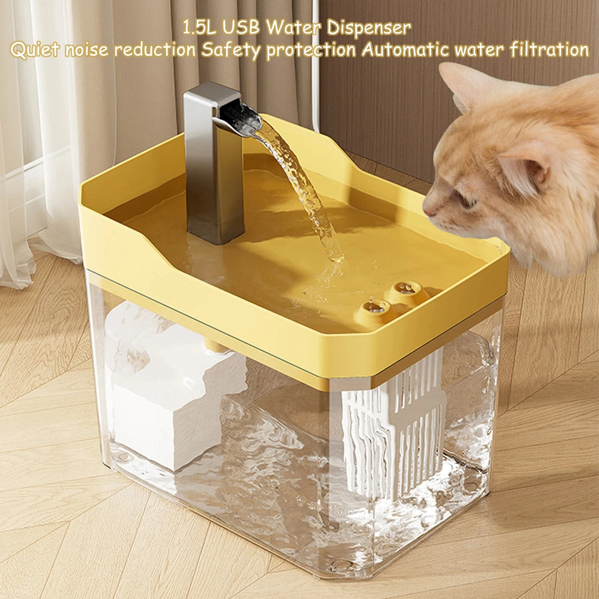 Fuente de Agua Automática con Filtro para Mascotas