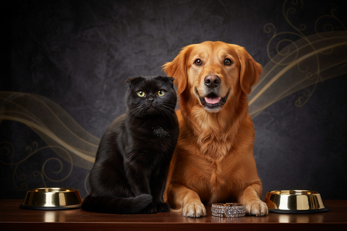Banner perro y gato premium